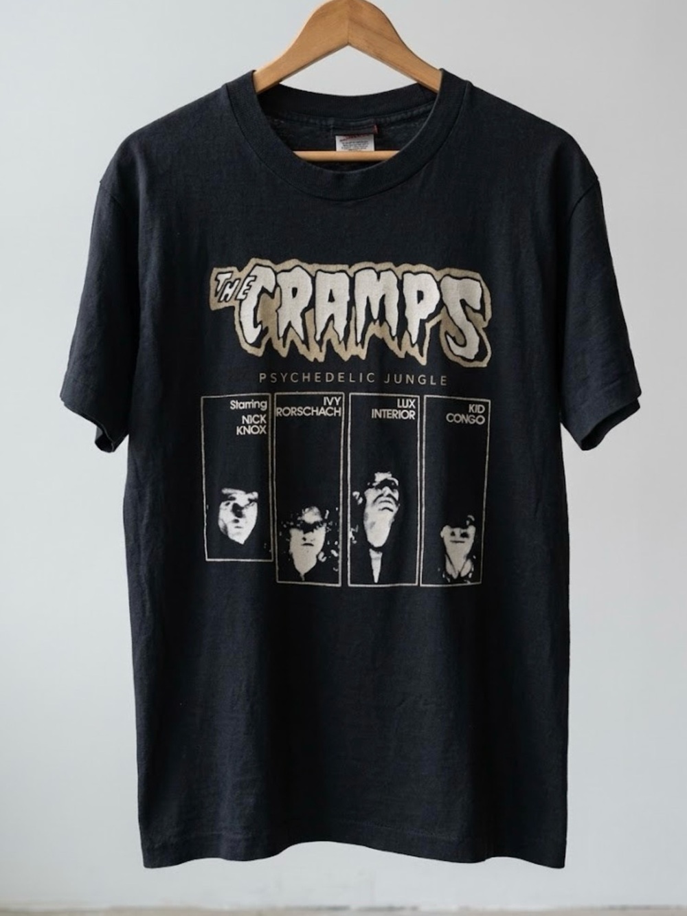 The Cramps Band 'Psychedelic Jungle' Album Black Graphic Tee